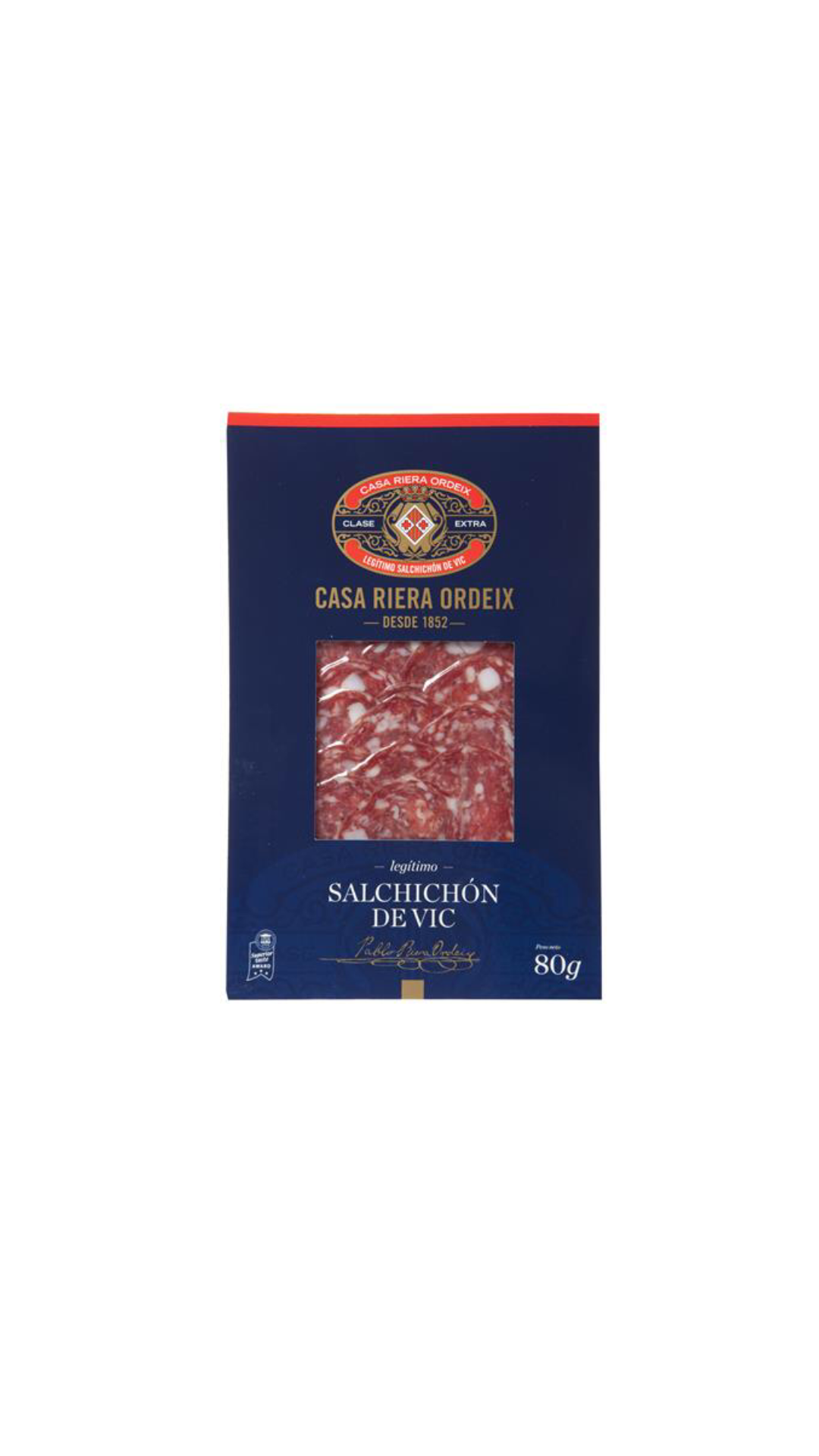 Salchichón de Vic Casa Riera Ordeix Loncheado 80g
